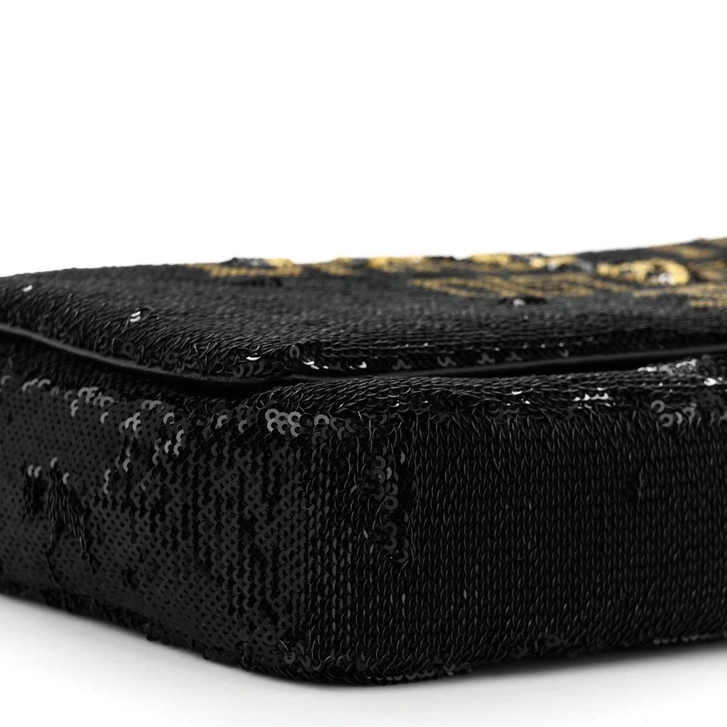 Sequin Paris Cosmopolite Dare To Disturb Flap Black Gold