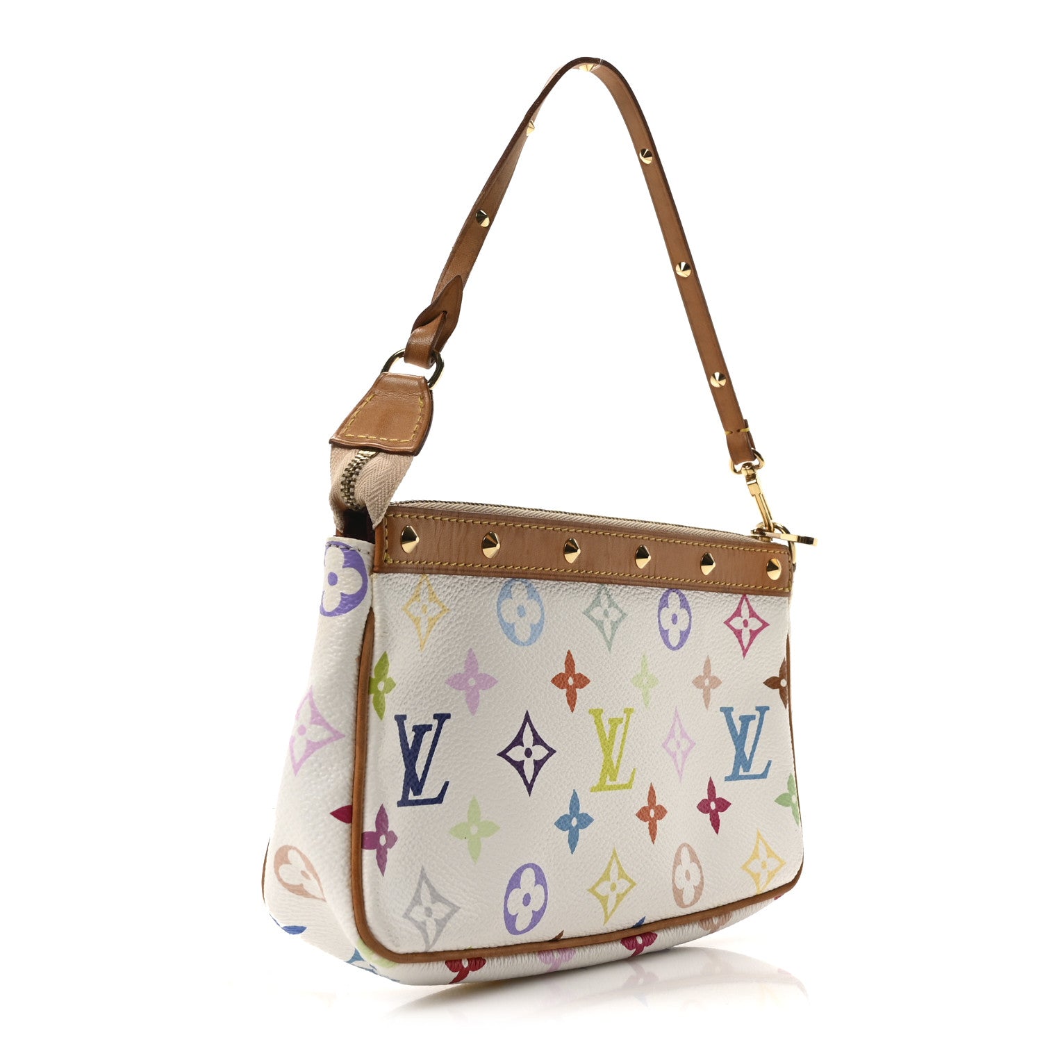 Monogram Multicolor Pochette Accessories White