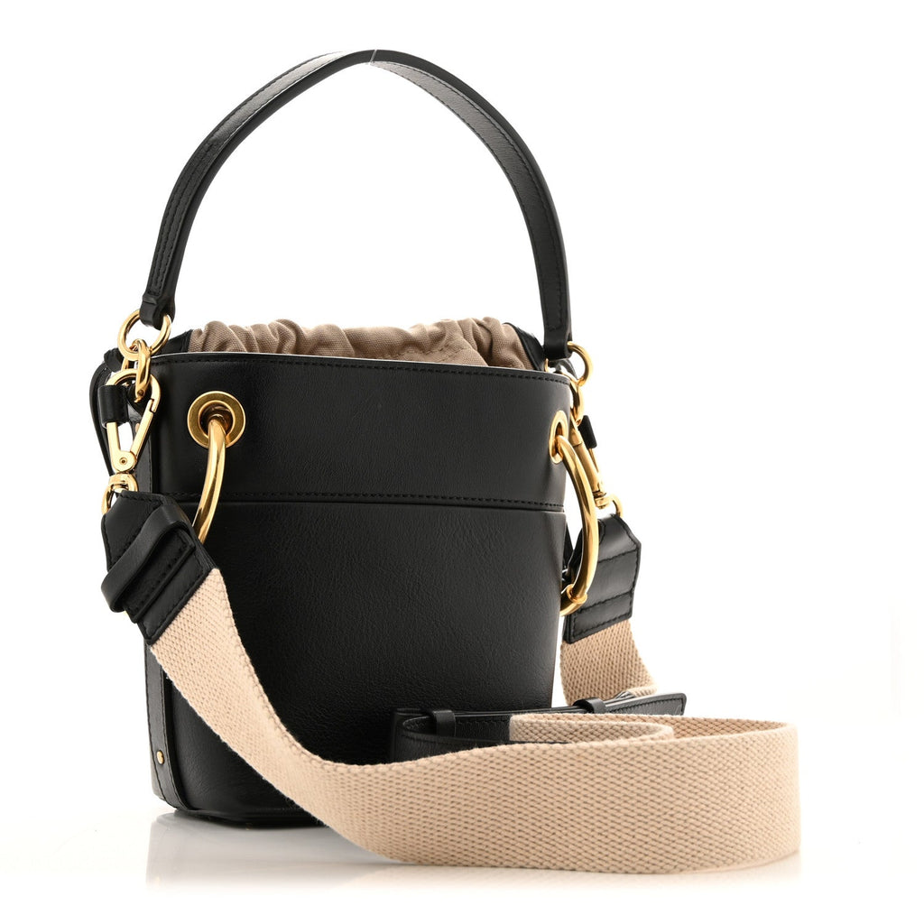 Smooth Calfskin Small Roy Bucket Bag Black