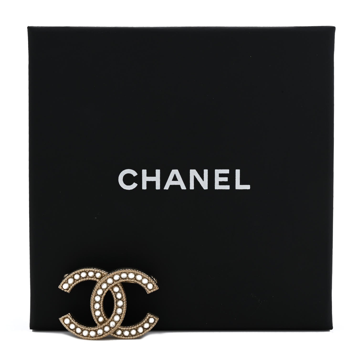 Pearl CC Mini Brooch  Gold