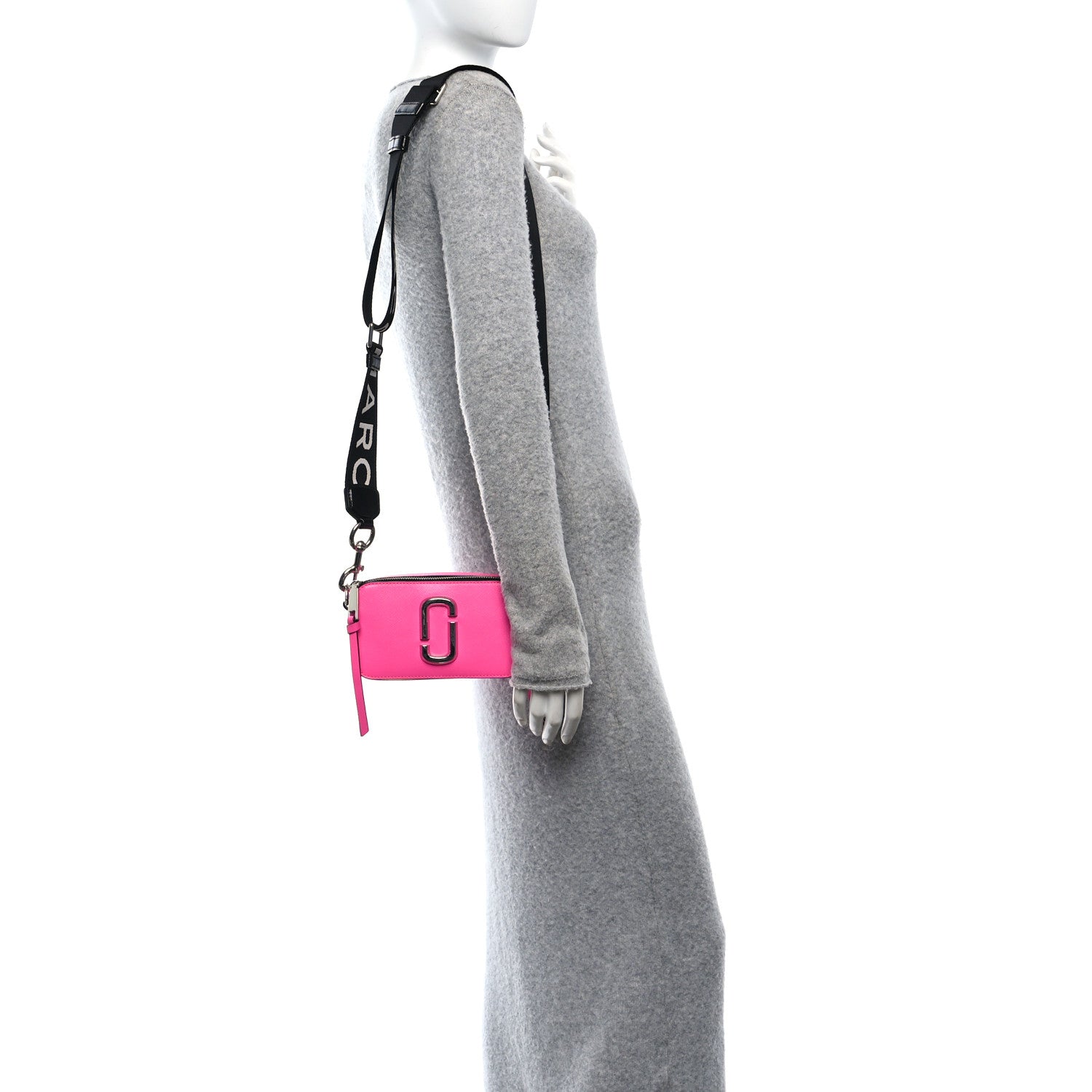 Saffiano Small Snapshot Camera Bag Bright Pink