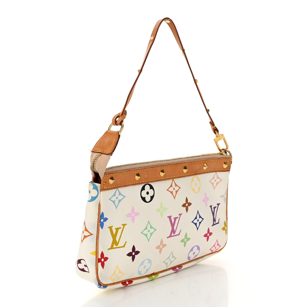 Monogram Multicolor Pochette Accessories White