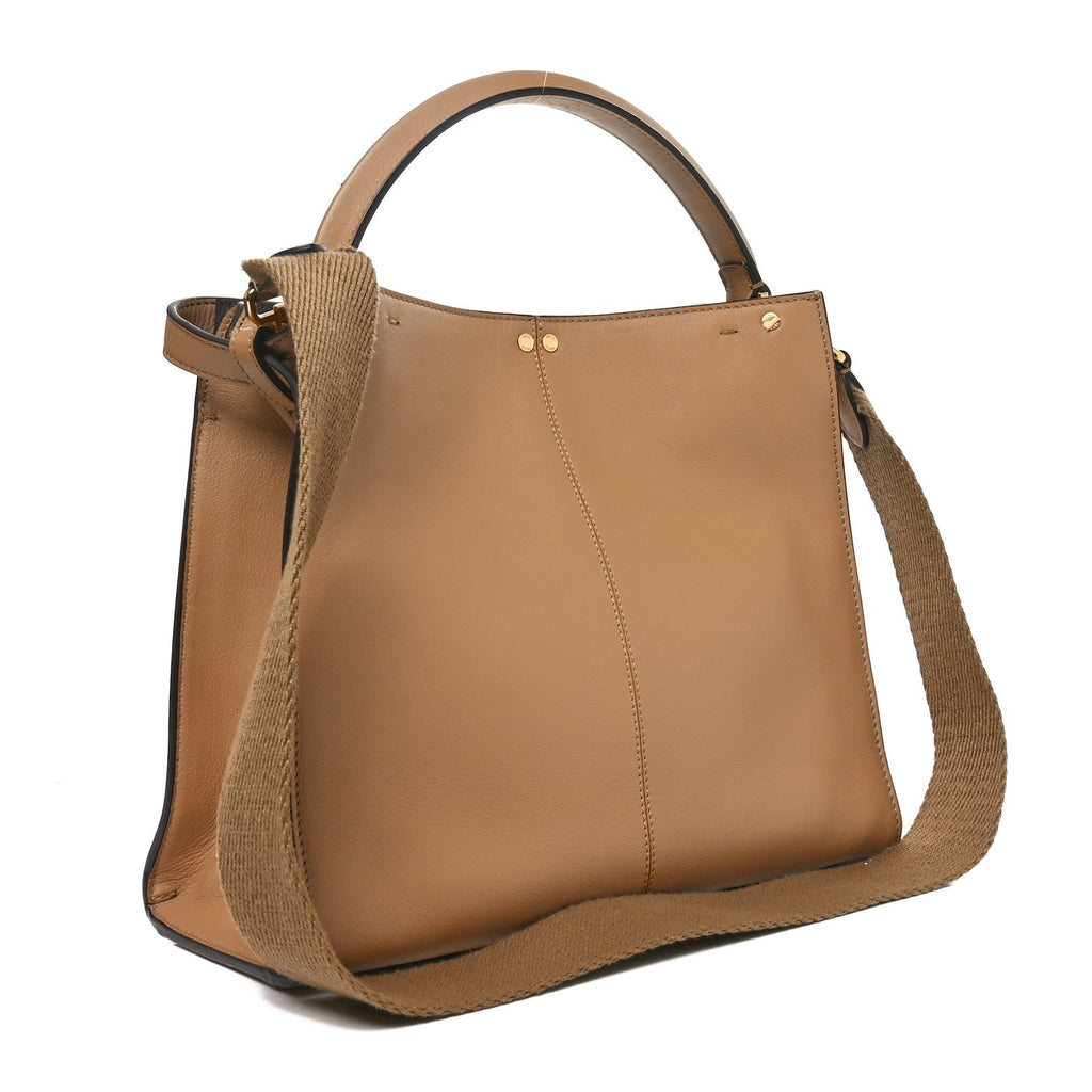 Vitello Seta Nabuck Pequin Medium Peekaboo X-Lite Cuoio Tabacco Moro
