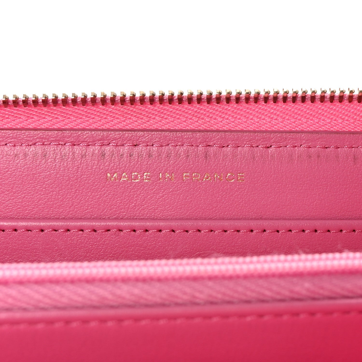 Caviar Quilted Large Gusset Zip Around Wallet Pink