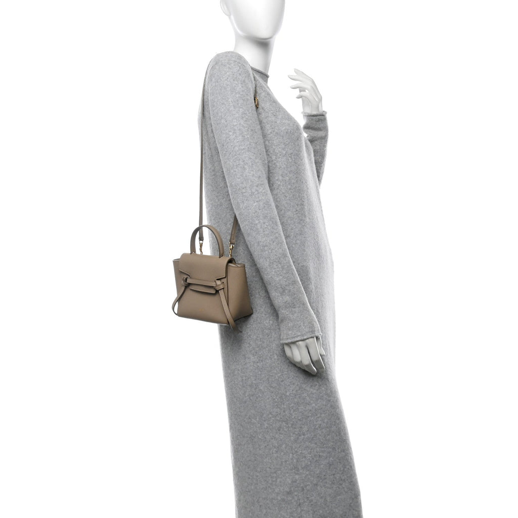 Grained Calfskin Pico Belt Bag Light Taupe