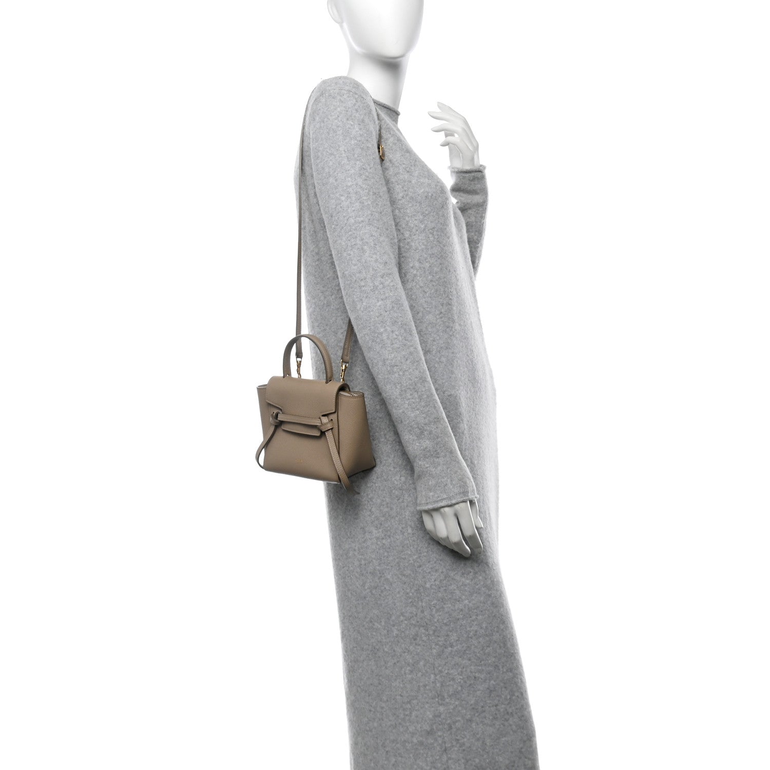 Grained Calfskin Pico Belt Bag Light Taupe