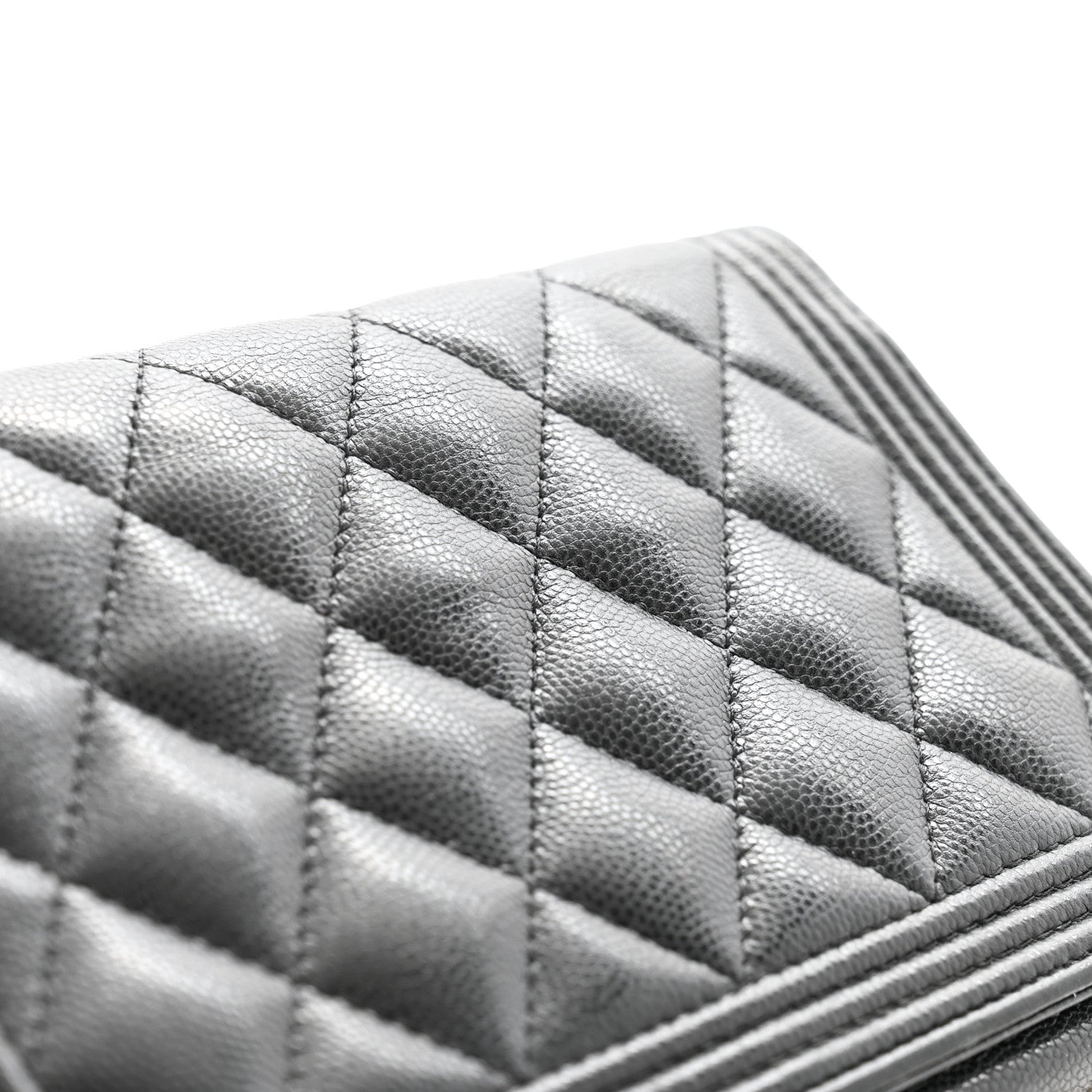 Caviar Quilted Boy Wallet On Chain WOC Black