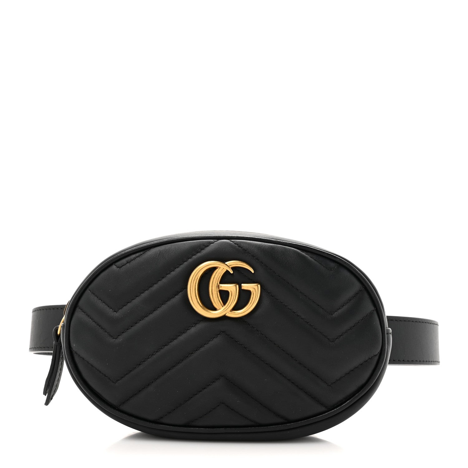 Calfskin Matelasse GG Marmont Belt Bag 95 38 Black