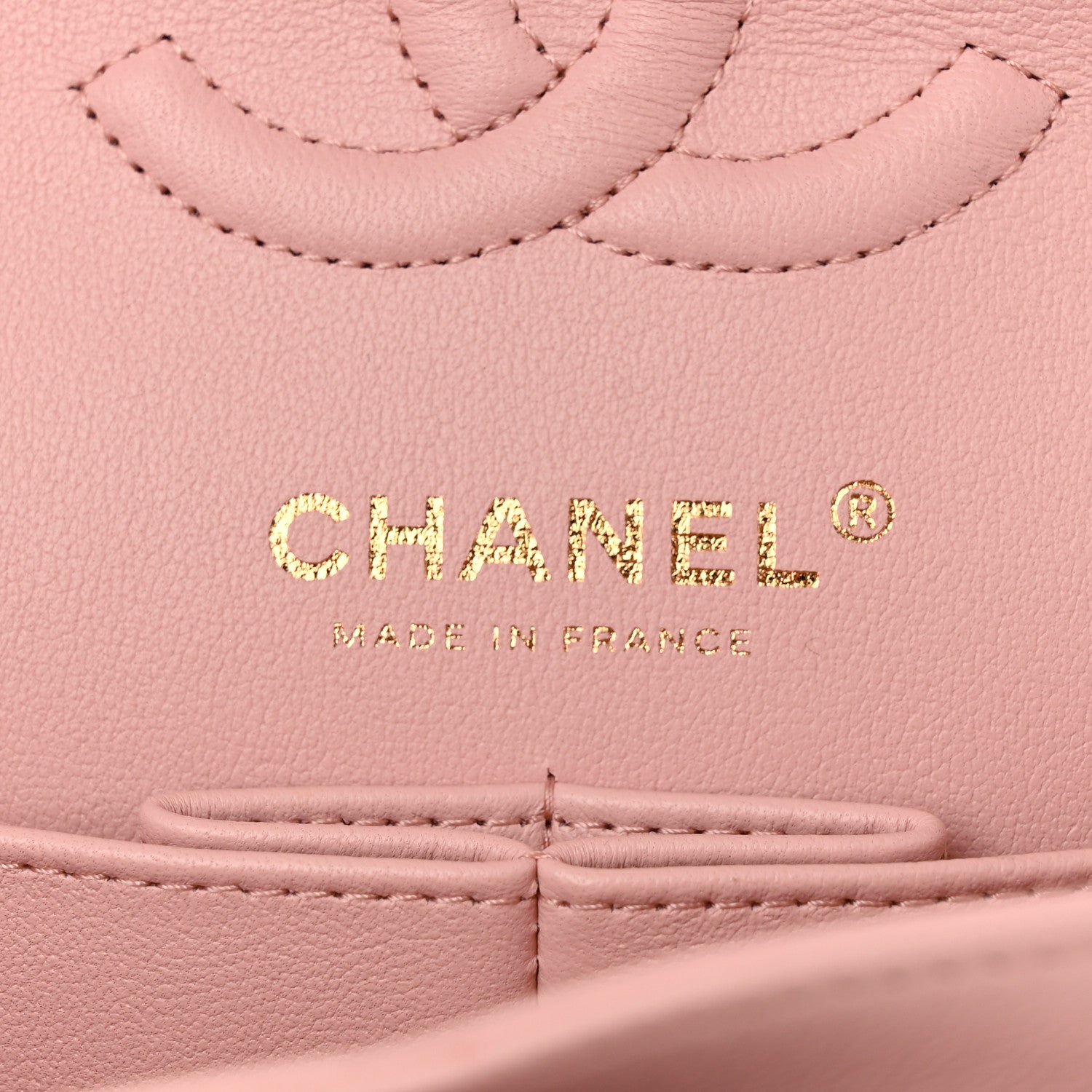 Lambskin Quilted Small Double Flap Light Pink