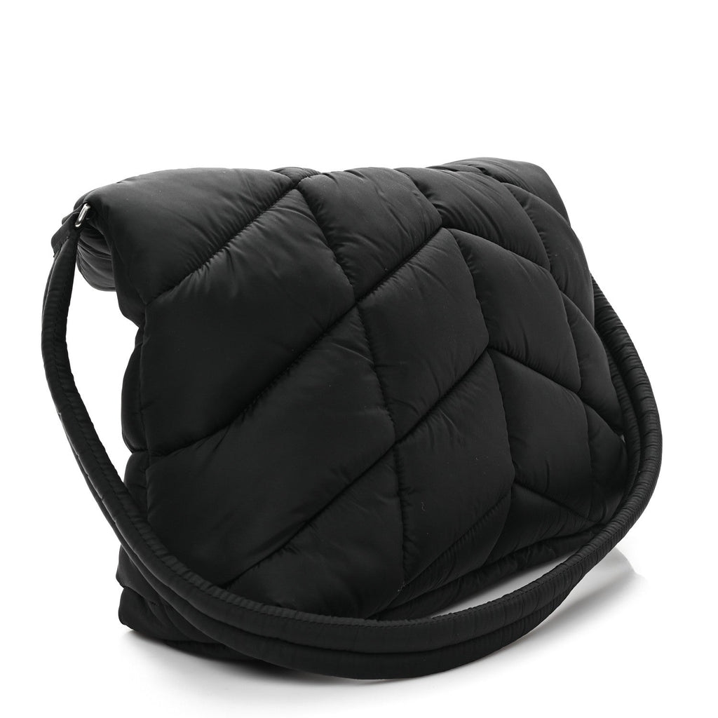 Econyl Nylon Lou Puffer Messenger Black
