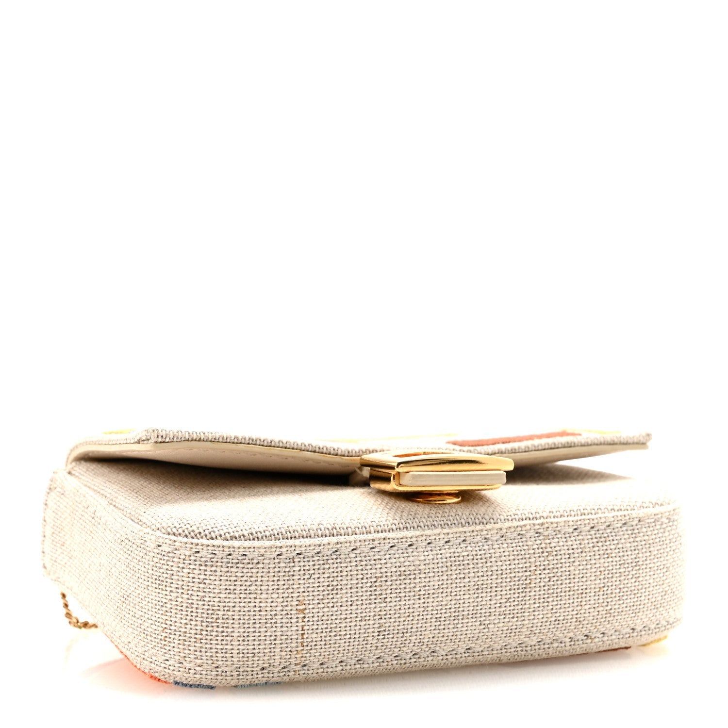 Kuban Canvas FF Embroidered Nano Baguette Charm Grezzo Multicolor