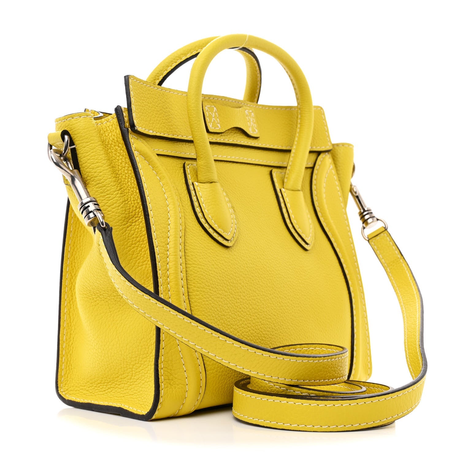 Drummed Calfskin Nano Luggage Acacia