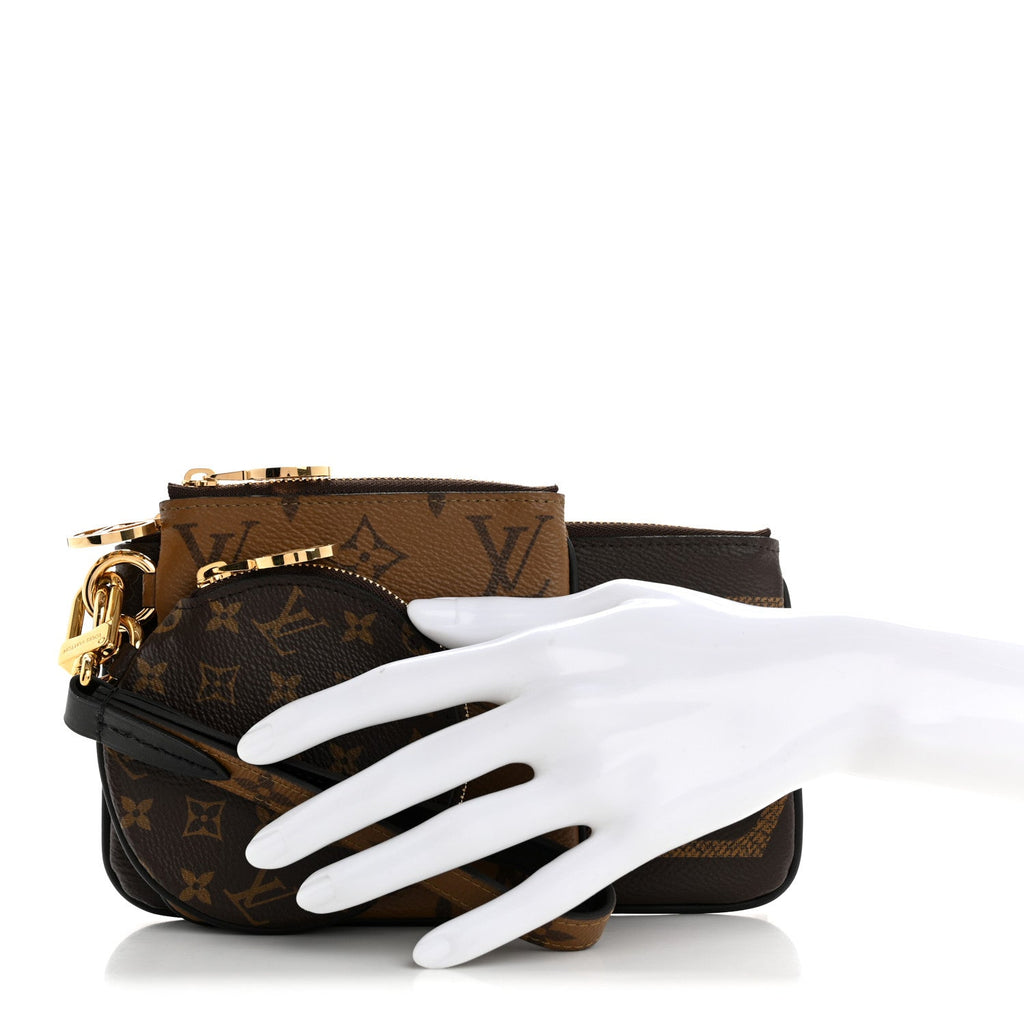 Reverse Monogram Giant Trio Pouch