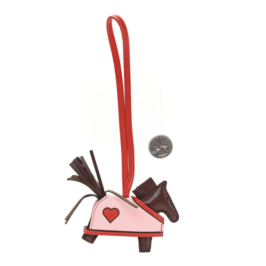 Milo Lambskin Grigri Rodeo Robeo Coeur Bag Charm PM Terre Capucine Rose Sakura
