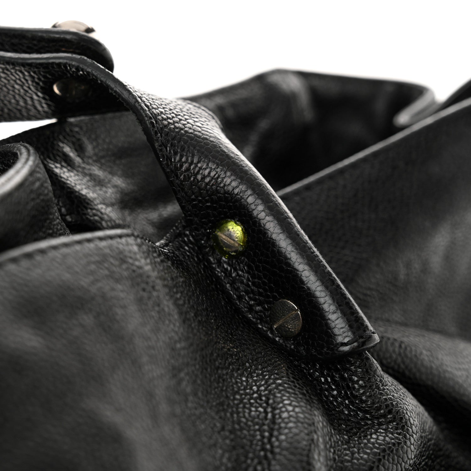 Glazed Caviar Reissue Double Pocket In The City Tote Black