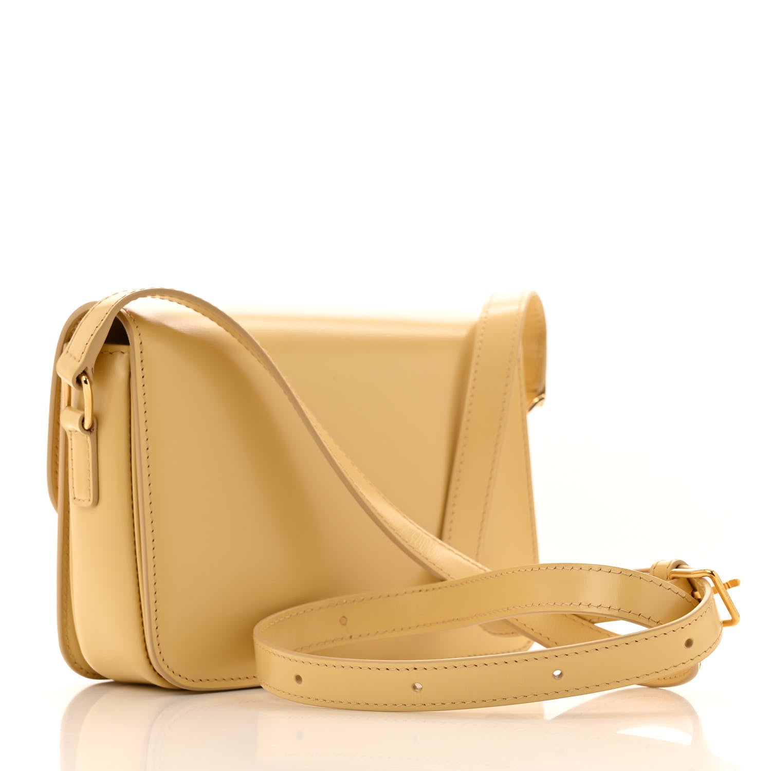 Shiny Calfskin Teen Triomphe Light Yellow