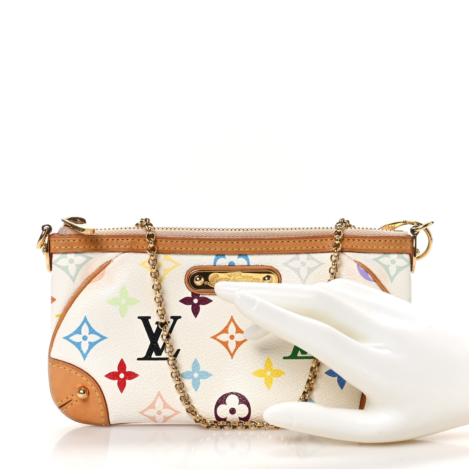 Monogram Multicolor Pochette Milla MM White