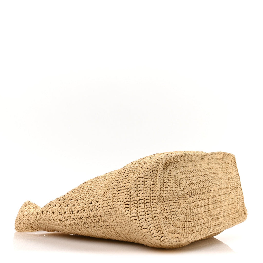 Raffia Monogram Hobo Naturale