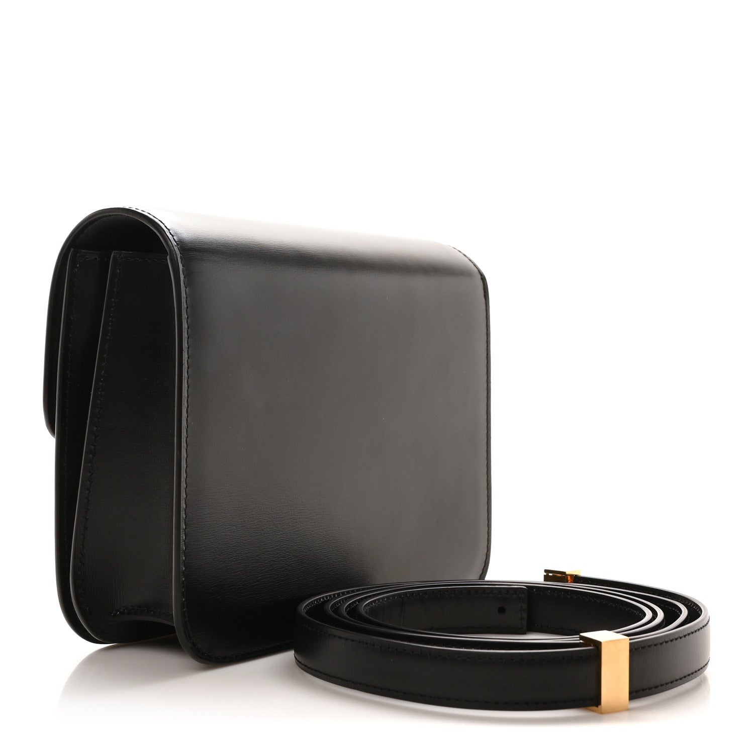 Box Calfskin Teen Classic Box Flap Bag Black