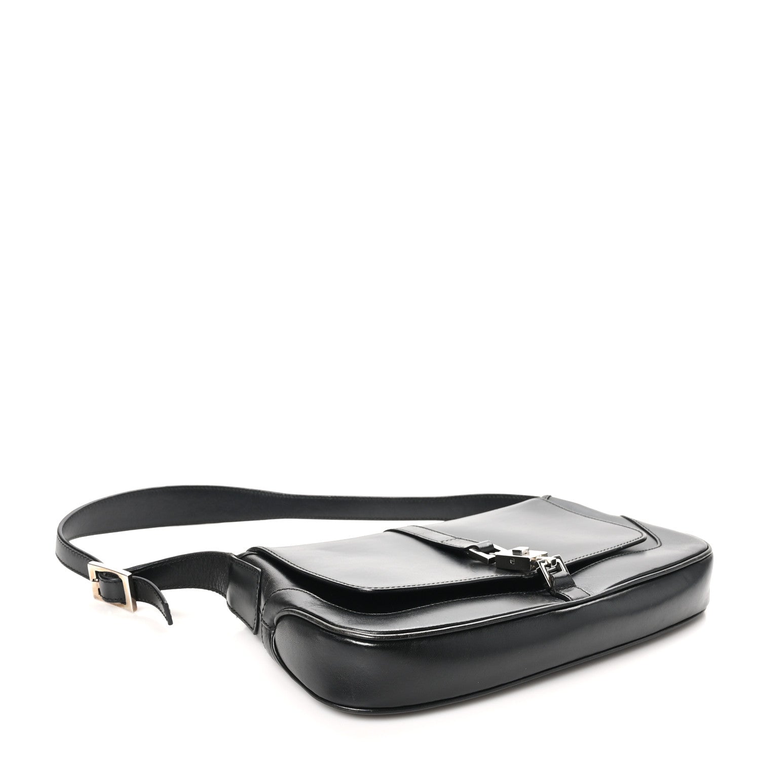 Calfskin Small Jackie O Hobo Black