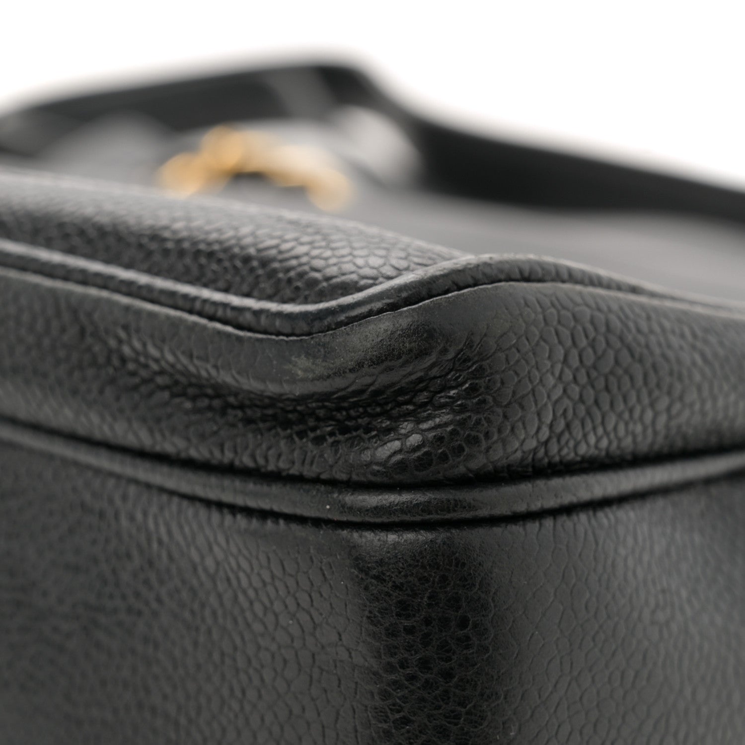 Caviar Flap Shoulder Bag Black
