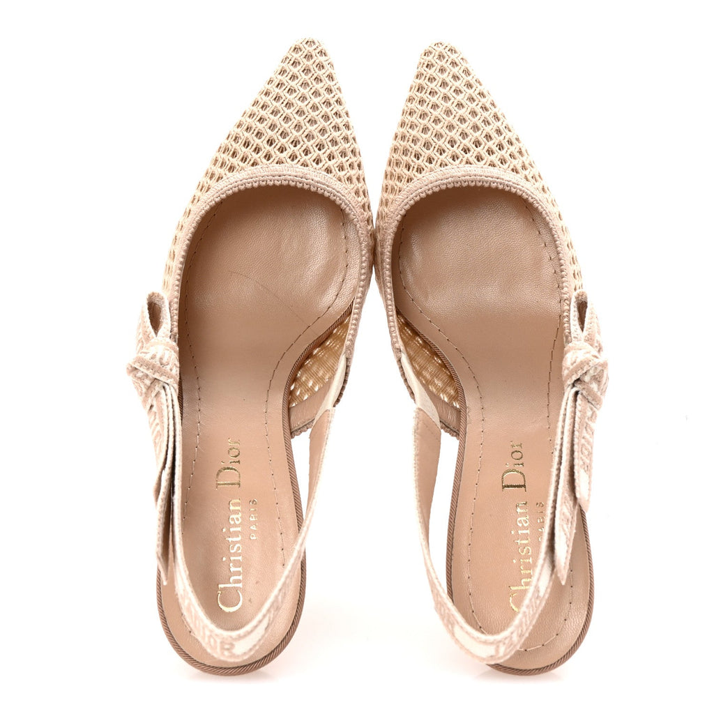 Micro Resille Ribbon J'Adior Slingback 65mm Pumps 35 Nude