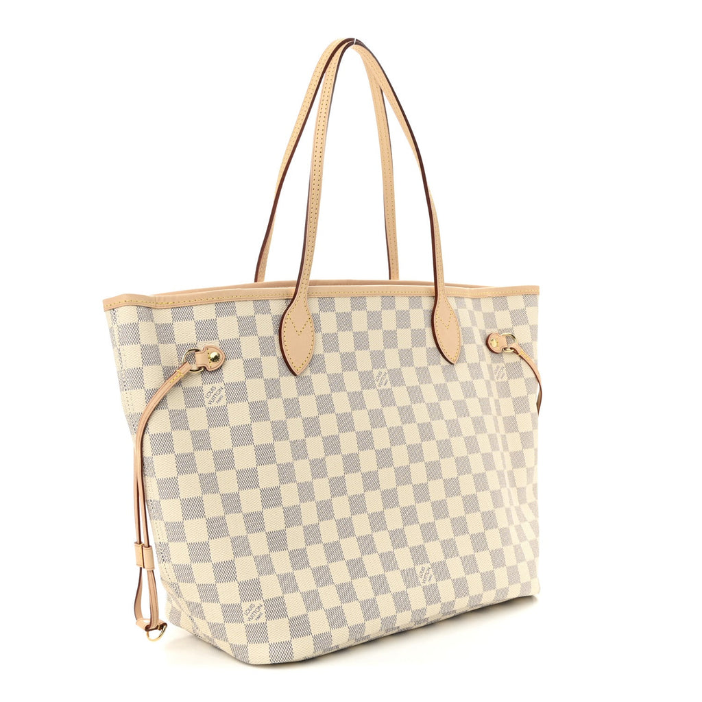 Damier Azur Neo Neverfull MM Rose Ballerine