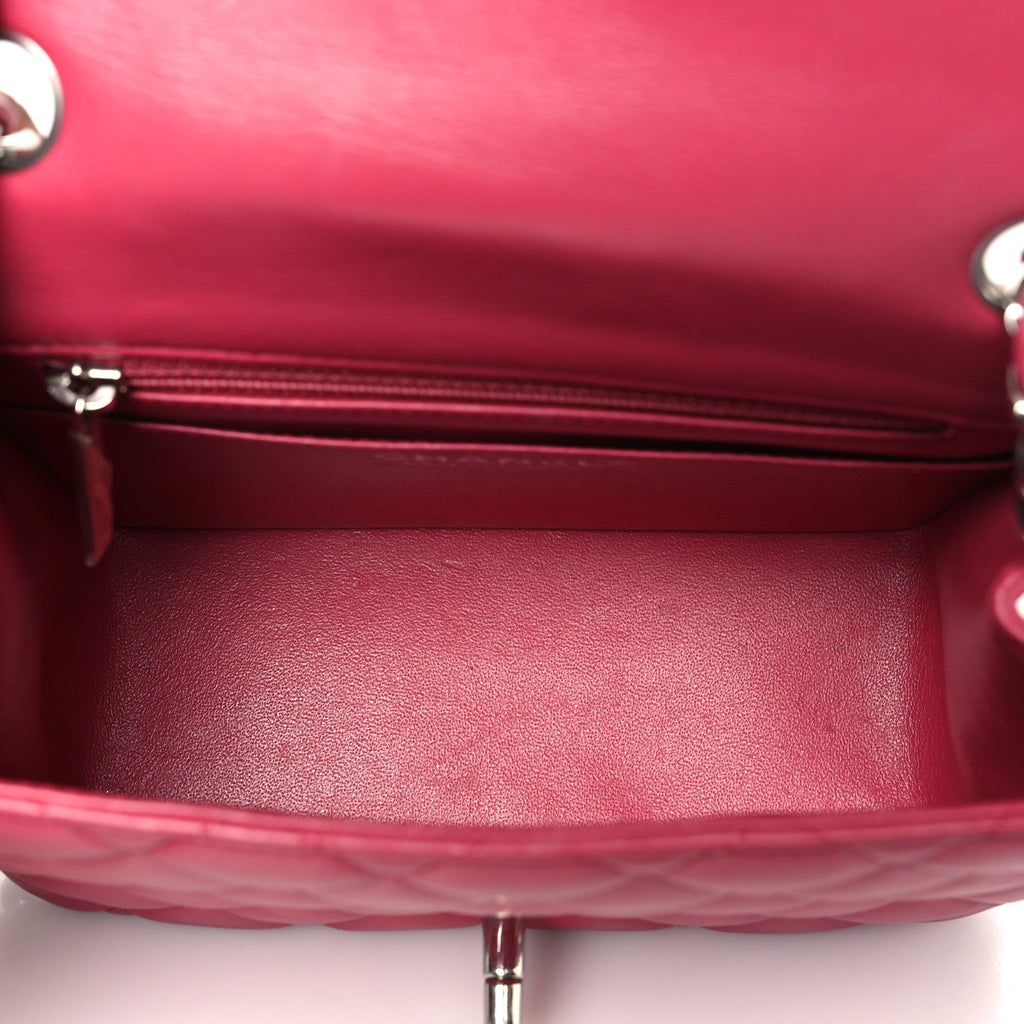 Lambskin Quilted Mini Square Flap Pink