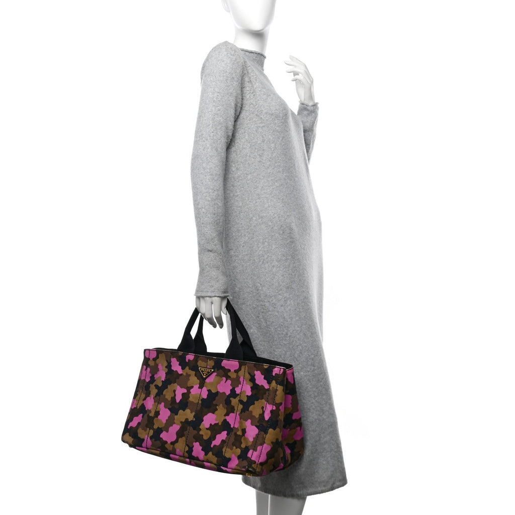 Canapa Camouflage Tote  Pink Brown