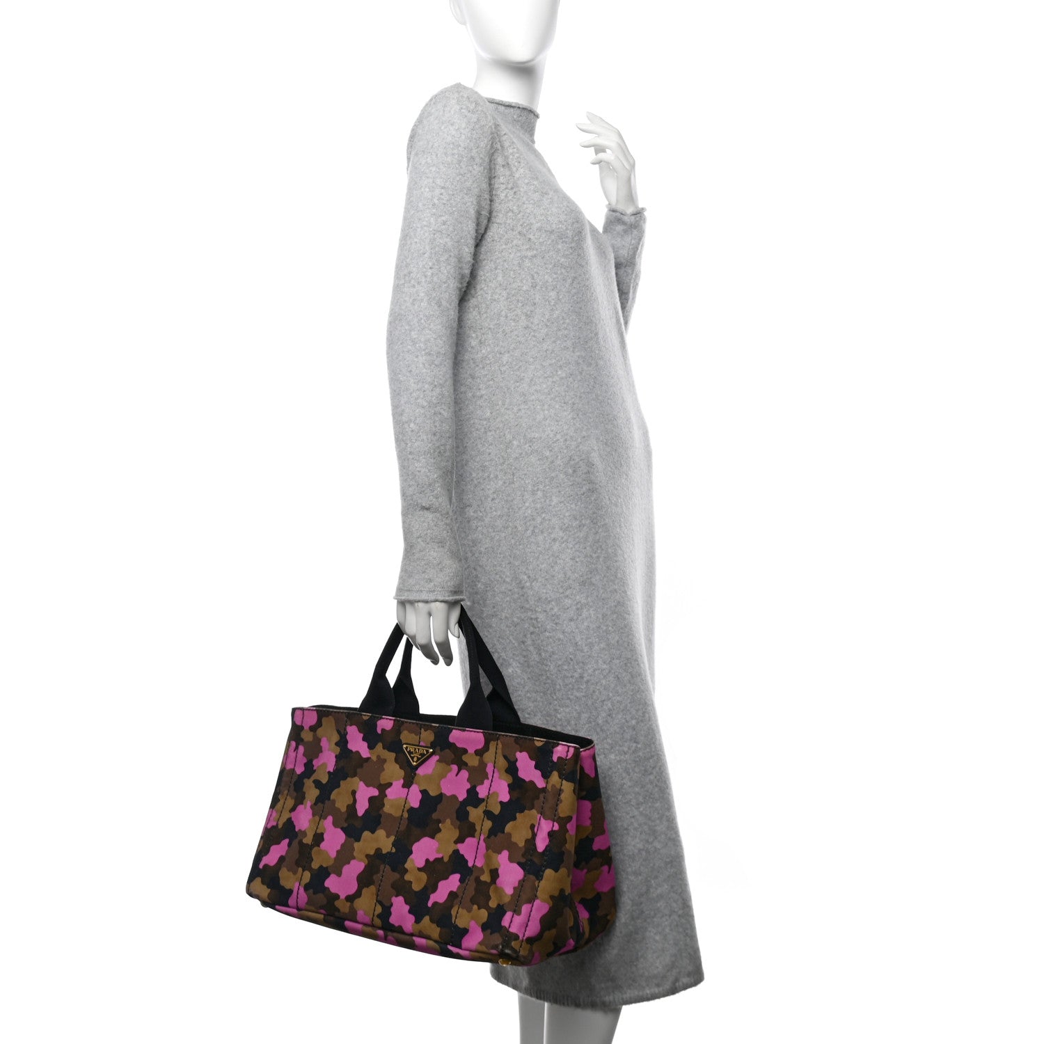 Canapa Camouflage Tote  Pink Brown