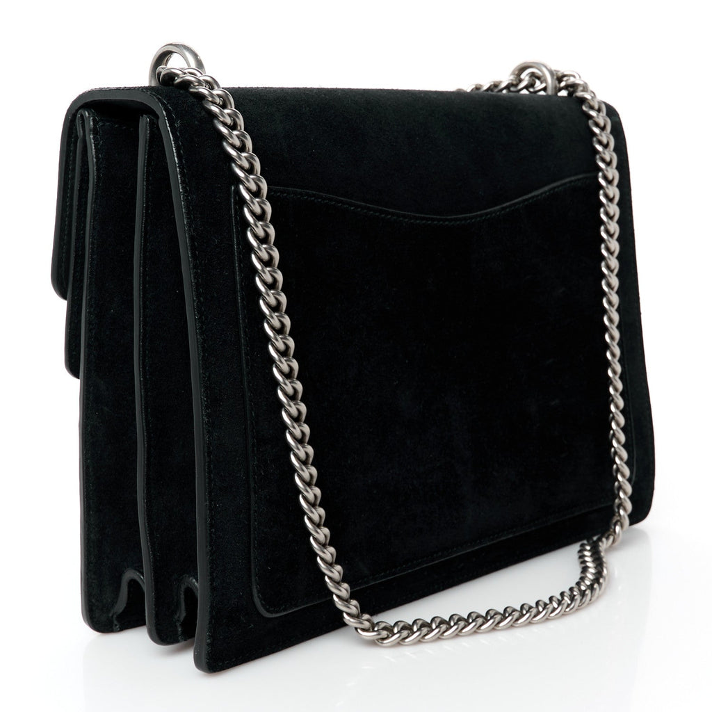 Suede Medium Dionysus Shoulder Bag Black