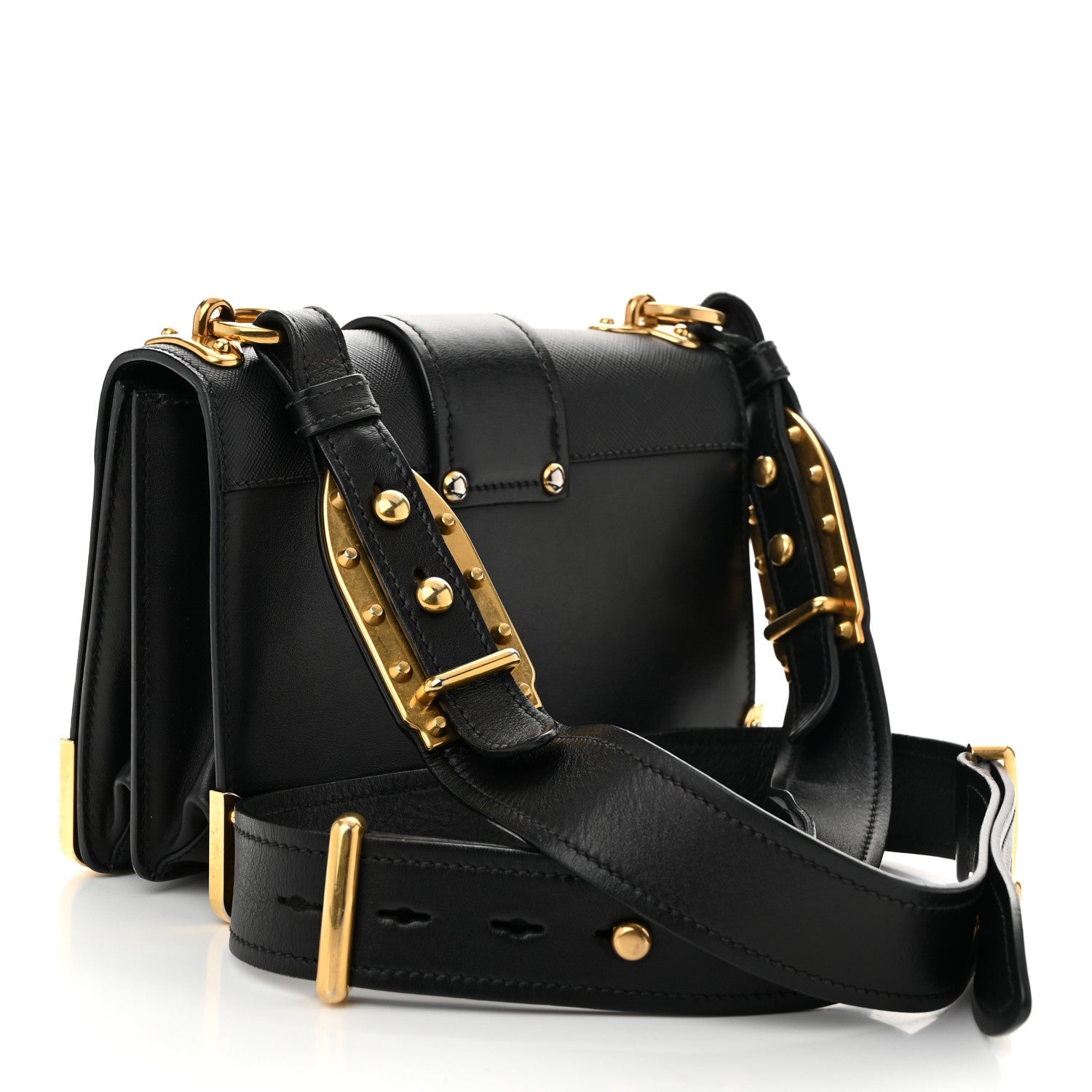 City Calf Saffiano Cahier Bag Black