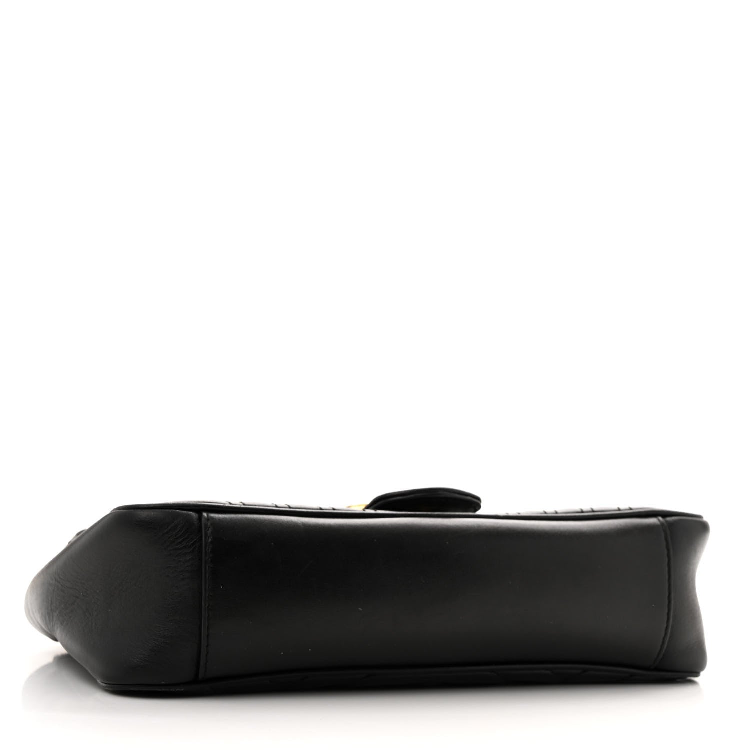 Calfskin Matelasse Small GG Marmont Shoulder Bag Black