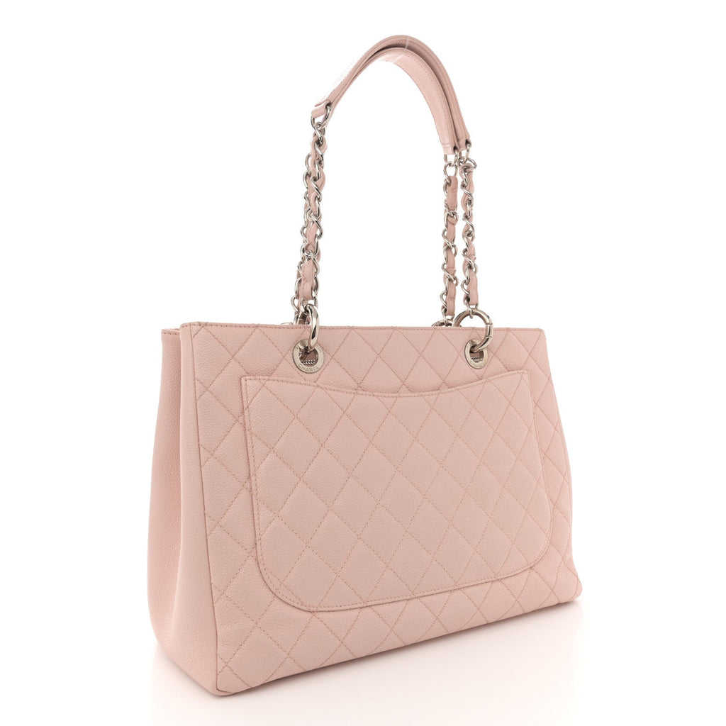Caviar Quilted Grand Shopping Tote GST Light Pink