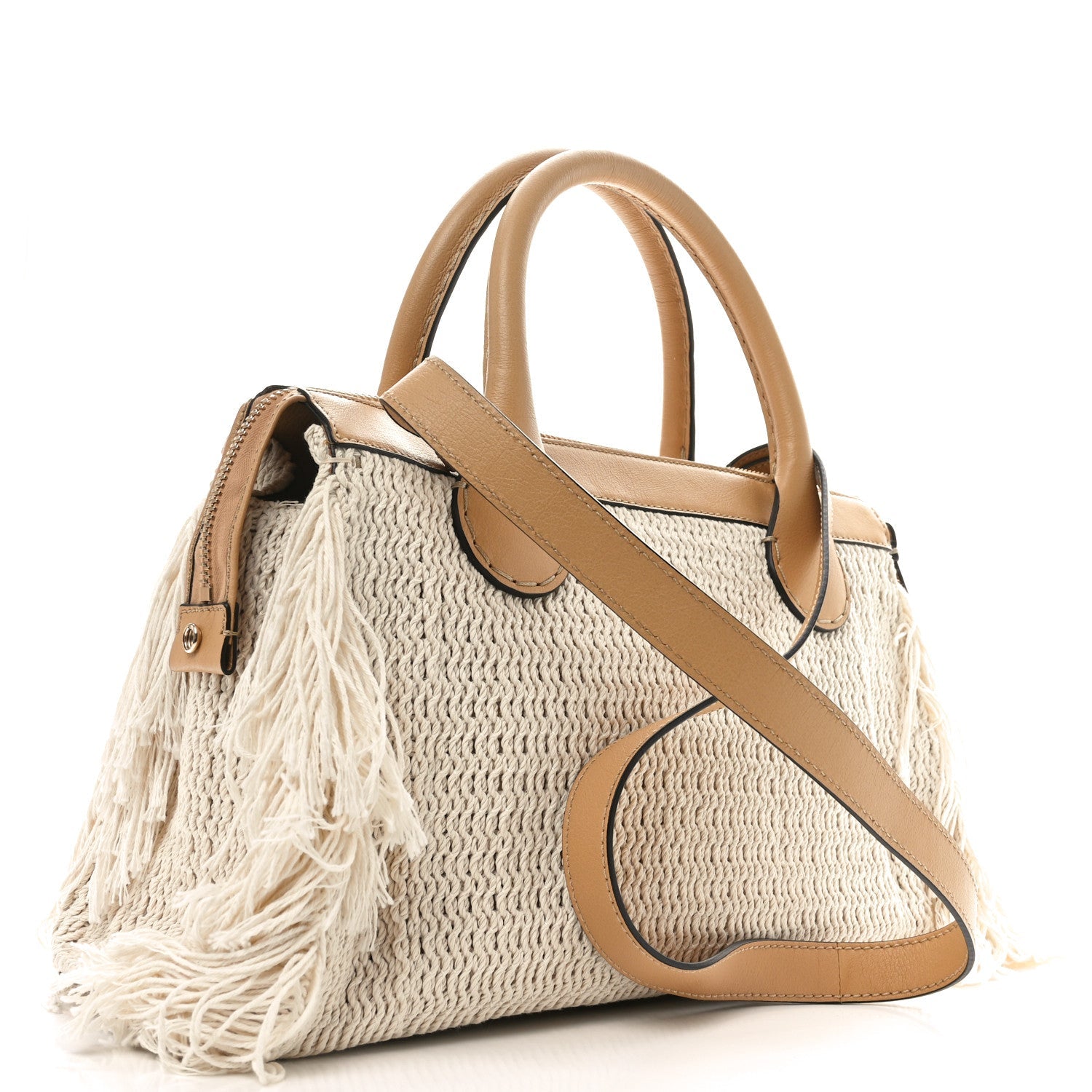 Cotton Calfskin Medium Edith Day Bag Soft Tan