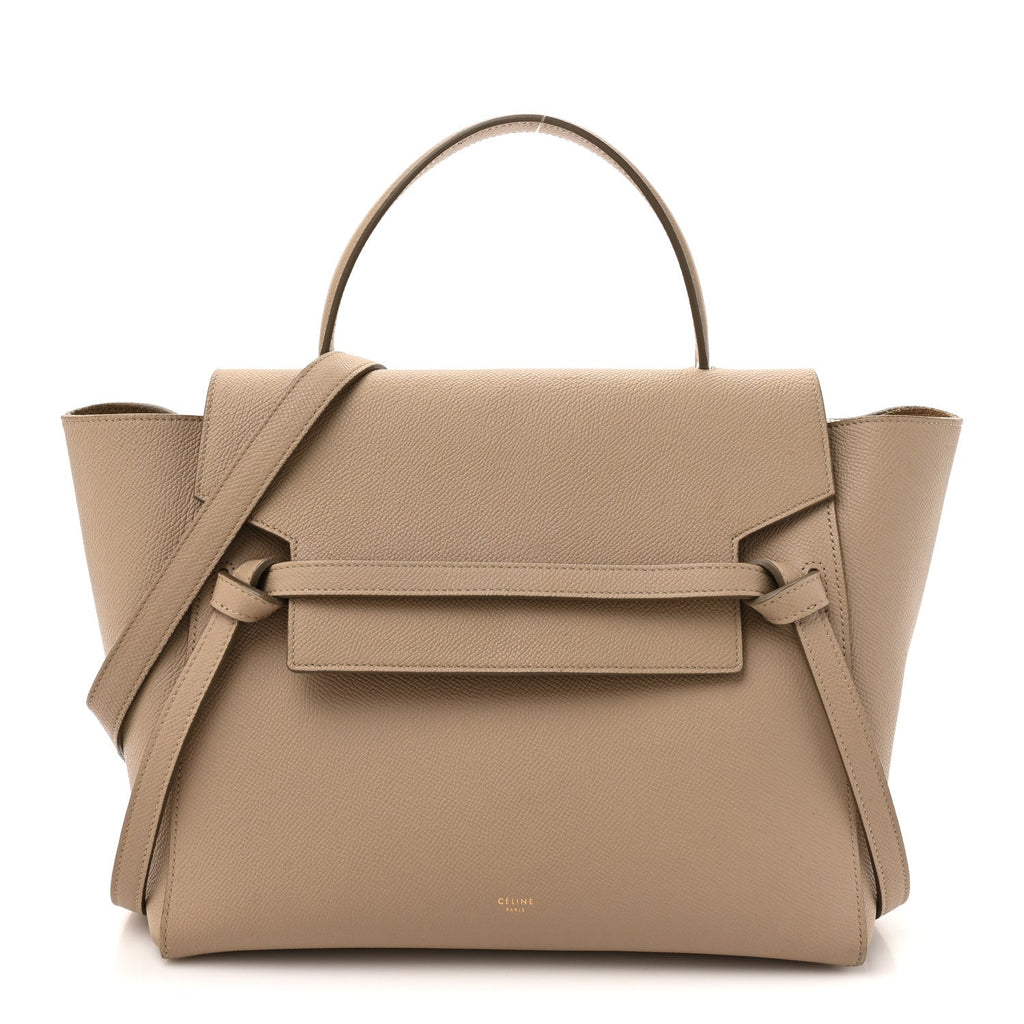Grained Calfskin Mini Belt Bag Light Taupe