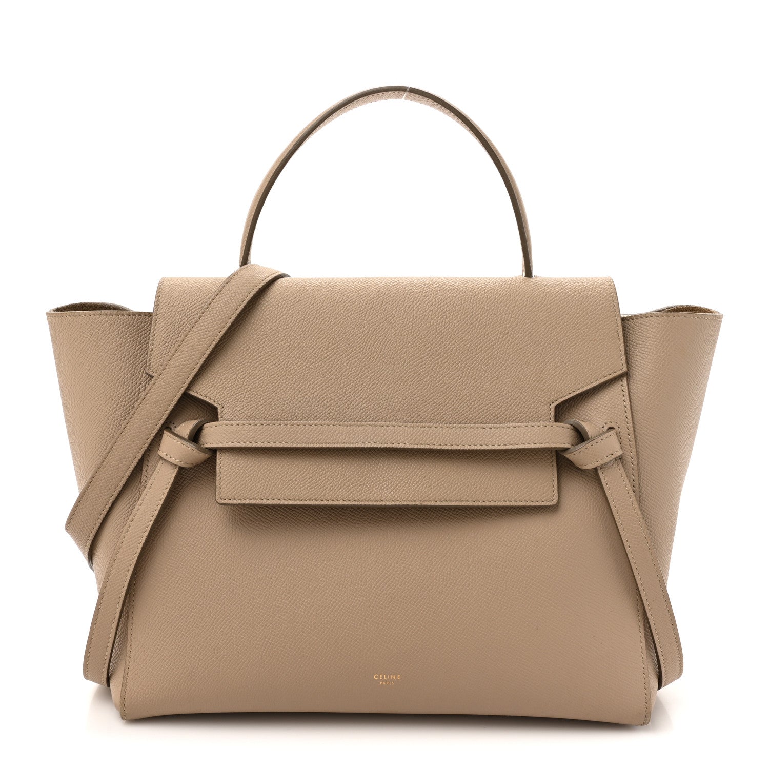 Grained Calfskin Mini Belt Bag Light Taupe