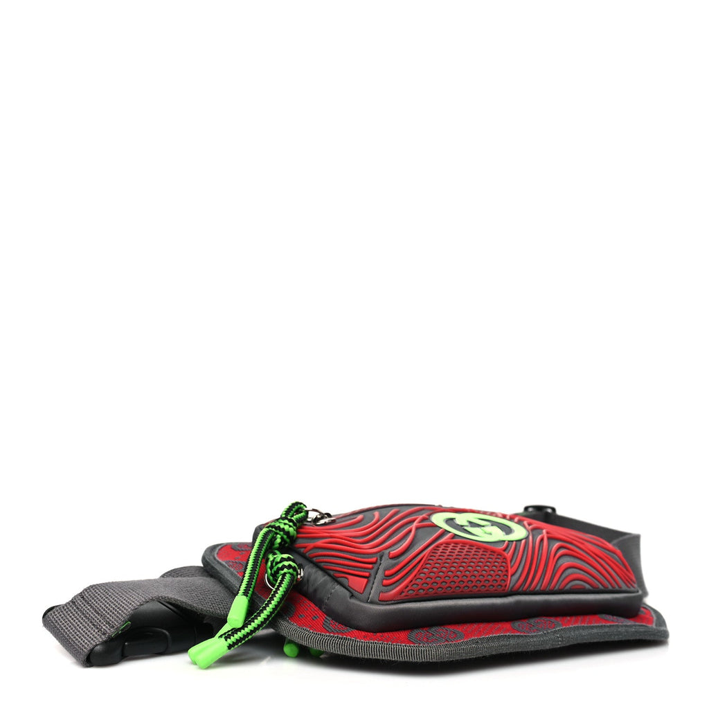 Jersey GG Monogram All Over Sporty Belt Bag Red Multicolor