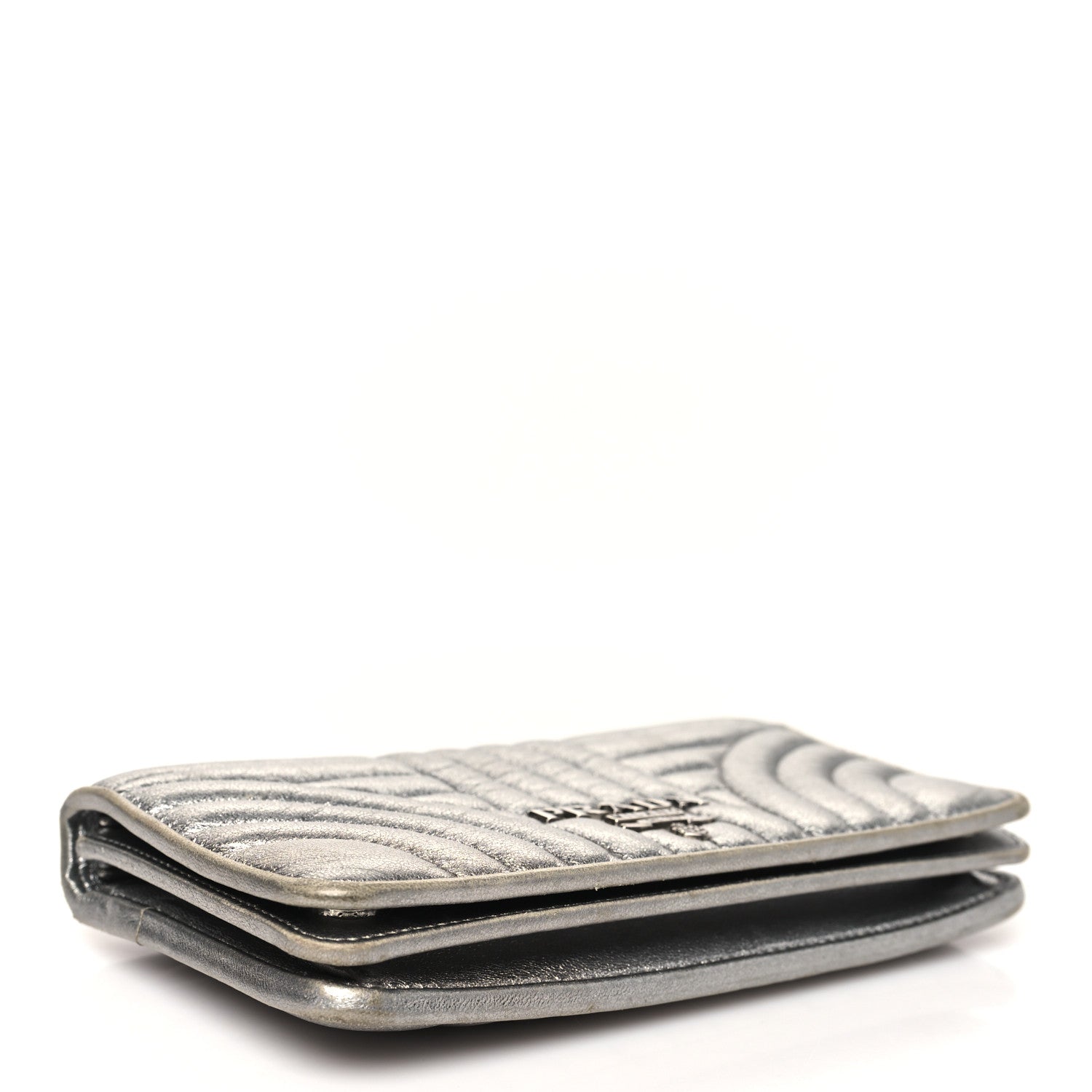 Metallic Nappa Mini Impunture Diagramme Mini Crossbody Bag Cromo