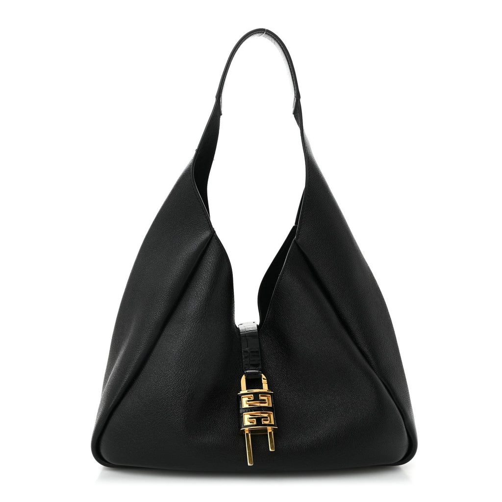 Calfskin Medium G-Lock Hobo Black