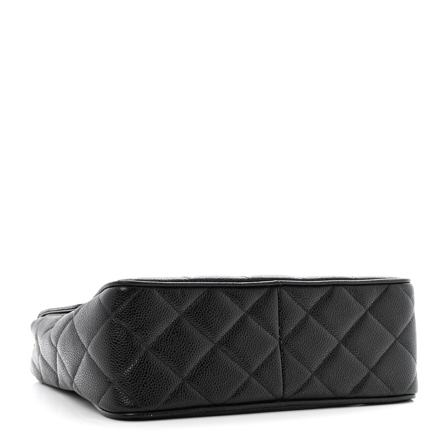 Caviar Quilted Jumbo Square Flap Black