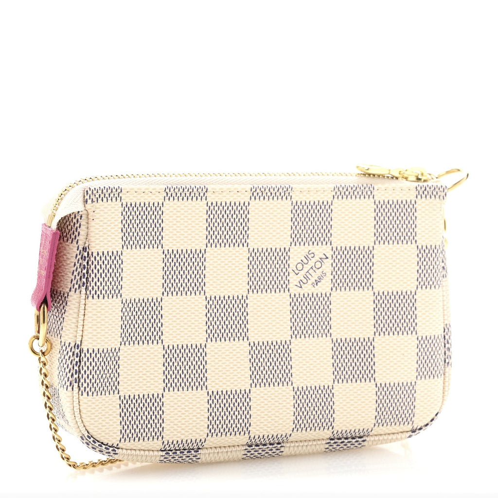 Damier Azur 2021 Christmas Animation Hollywood Mini Pochette Accessories Fuchsia