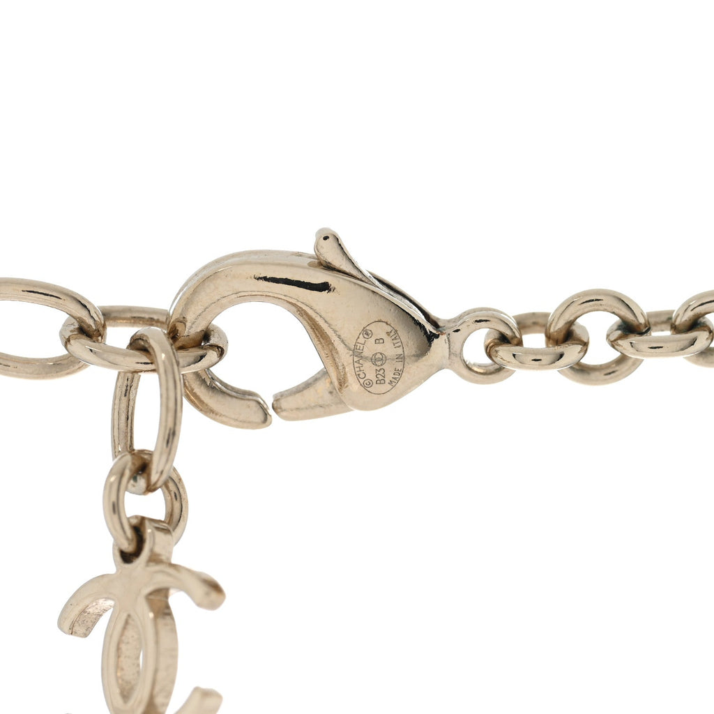Crystal CC Twist Short Necklace Gold