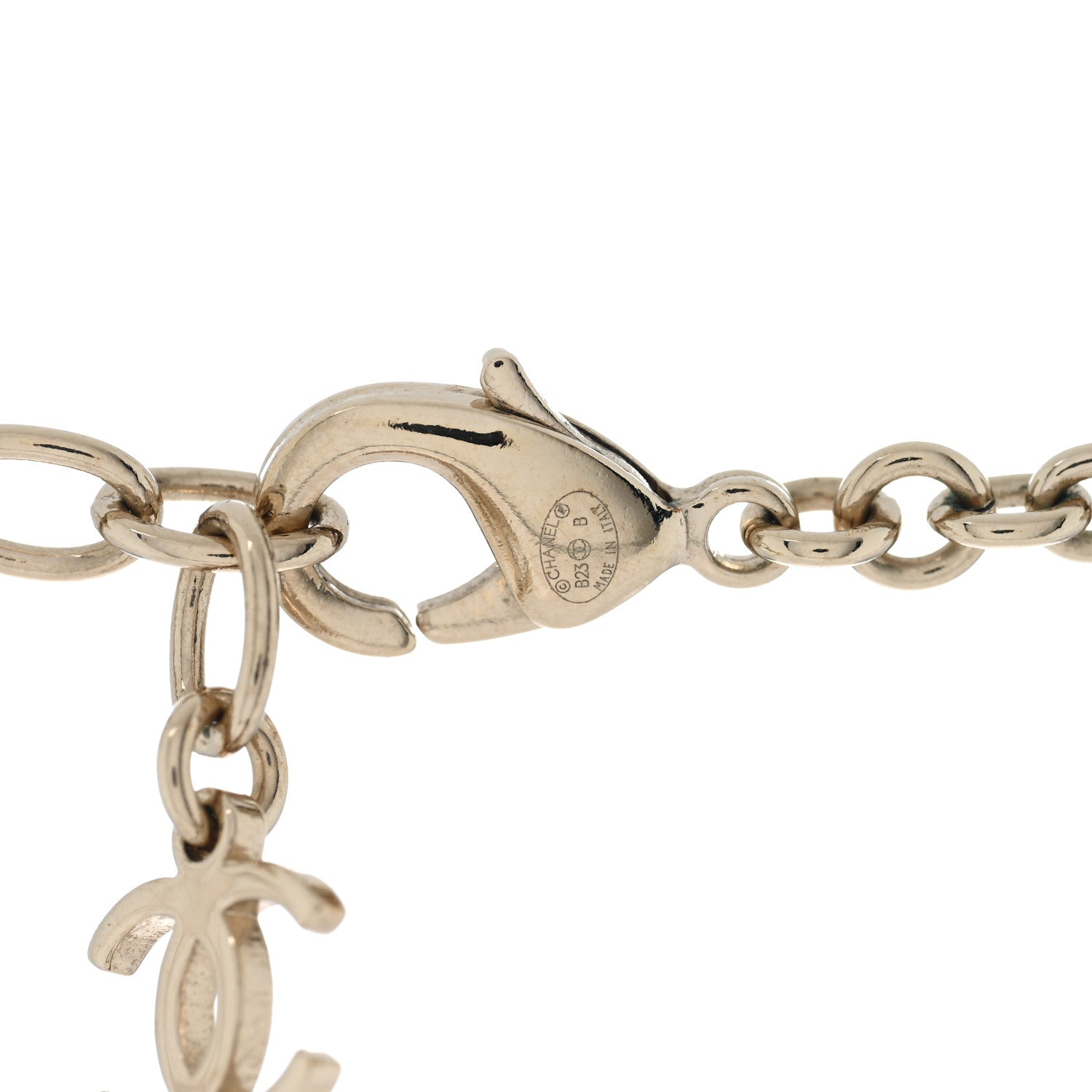 Crystal CC Twist Short Necklace Gold