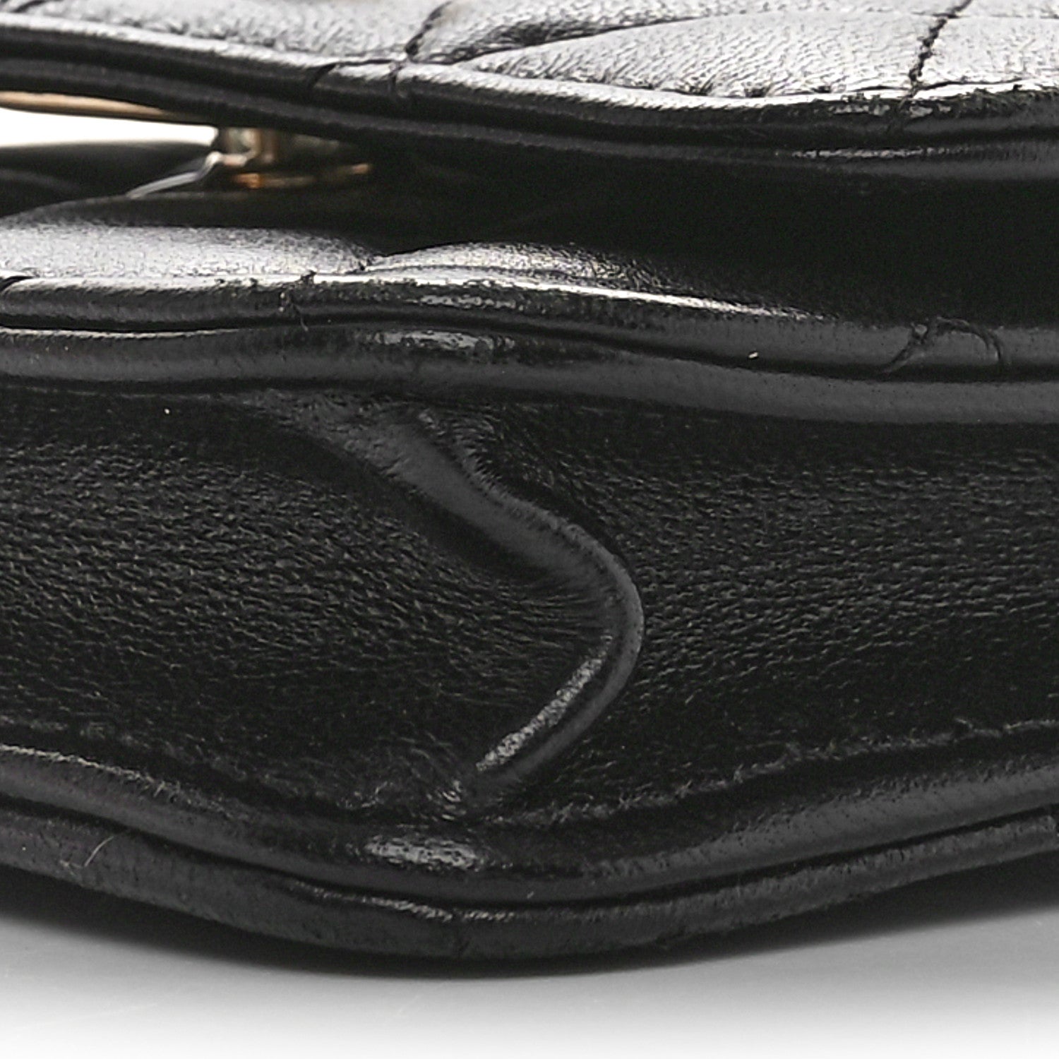 Lambskin Quilted Trendy CC  Holder On Chain Black