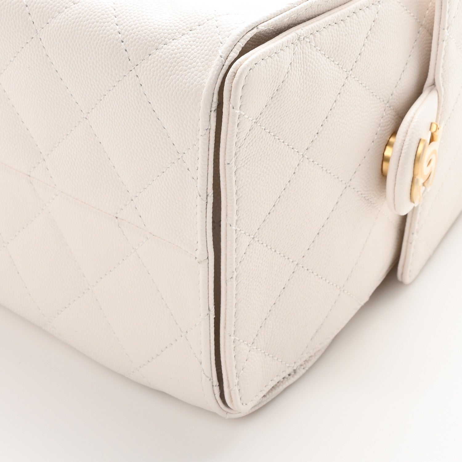 Caviar Quilted Small Chanel 25 Handbag White