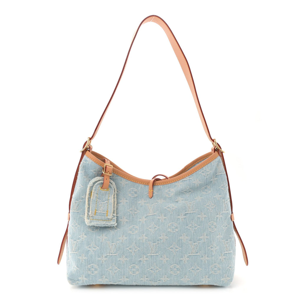 Monogram Denim CarryAll PM Sky Blue