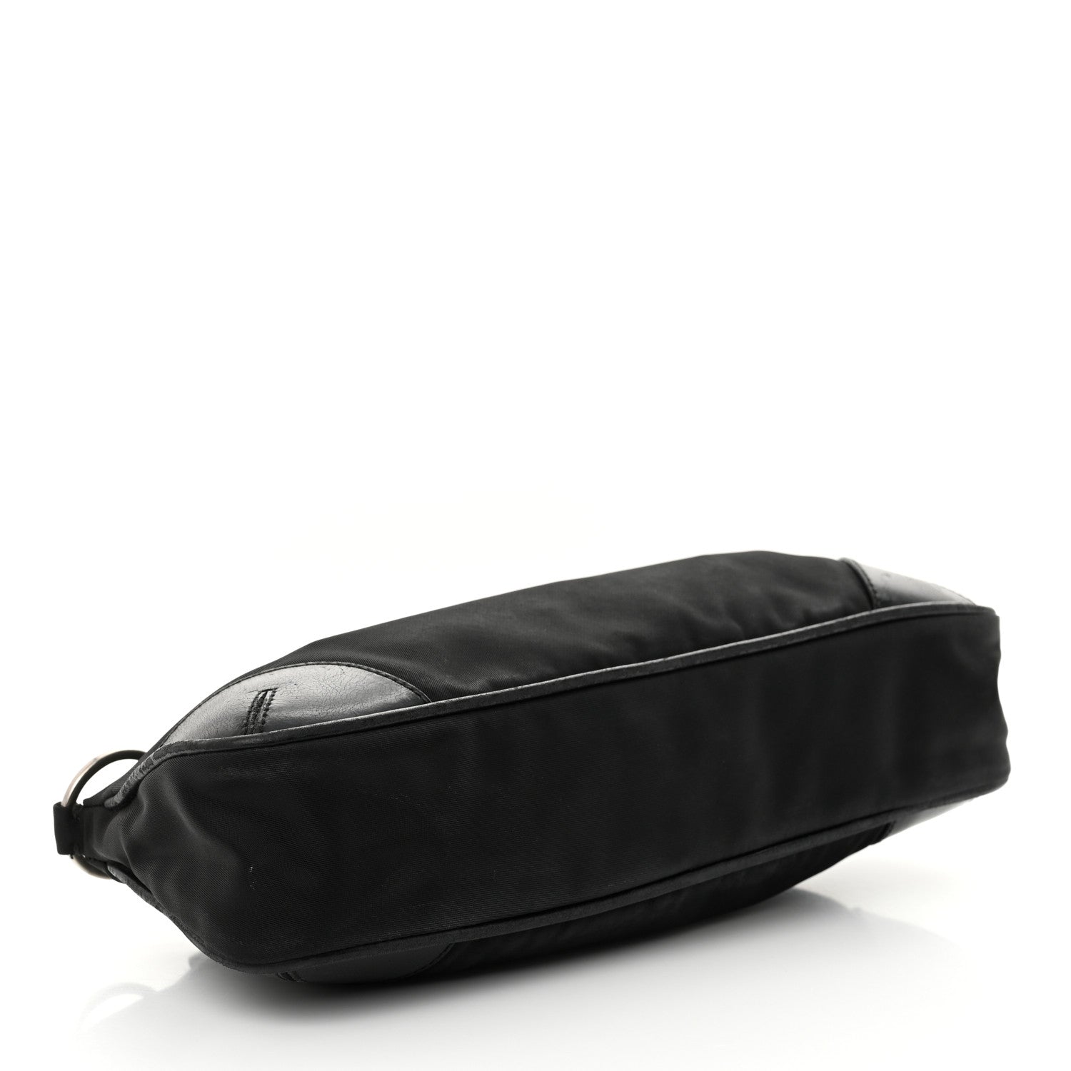 Tessuto Light Nylon Soft Calf Shoulder Bag Black