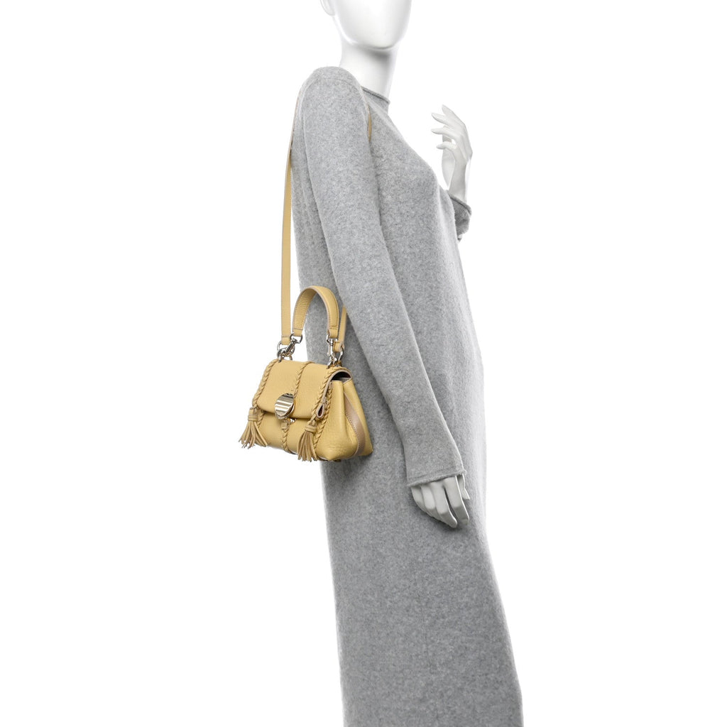 Grained Calfskin Mini Penelope Soft Shoulder Bag Softy Yellow