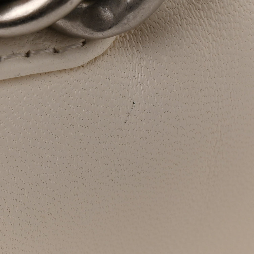 Goatskin Quilted Medium Chanel 19 Flap White